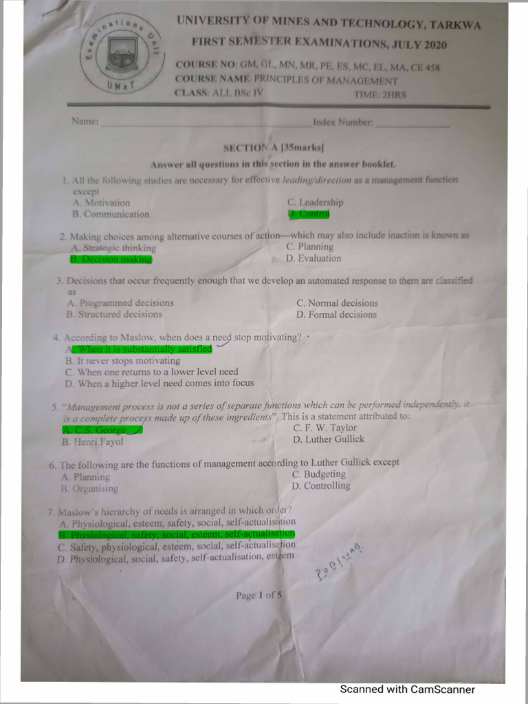 Exams 2020 | PDF