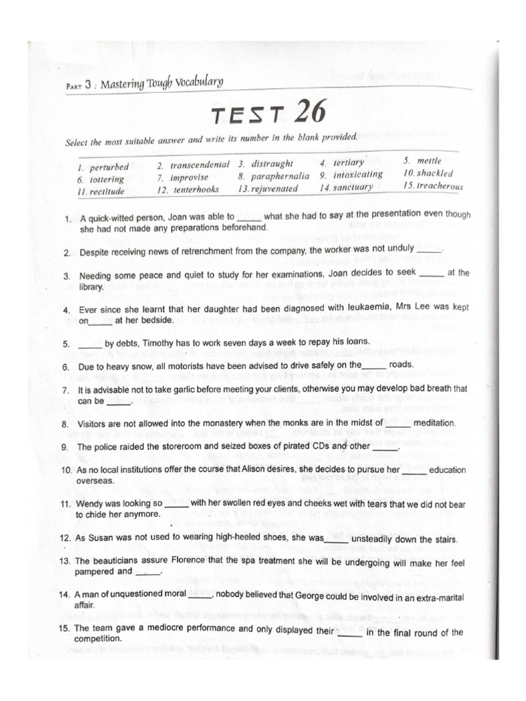 Test 26 | PDF