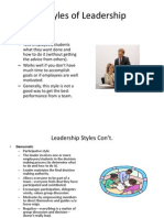 3 Styles of Leadership