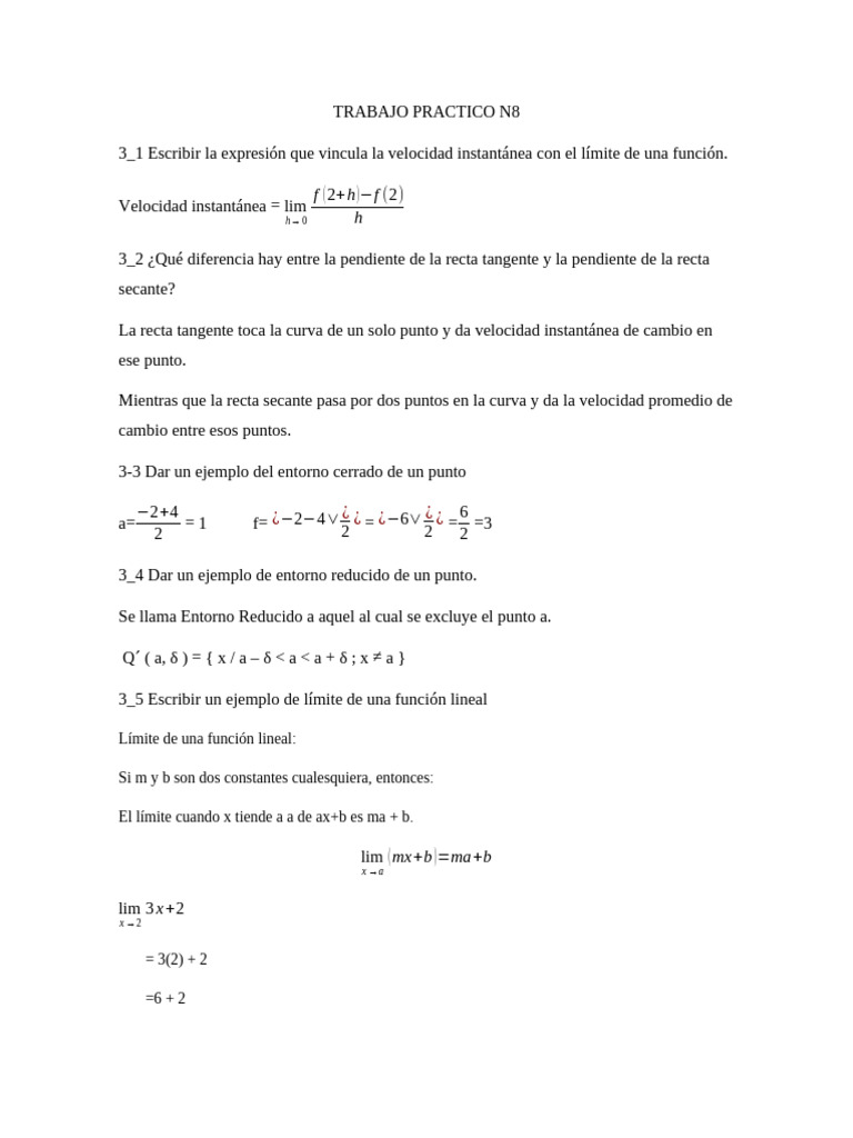 TrABAJO PRACTICO N8 ANALISIS MATEMATICO | PDF | Teaching Methods ...