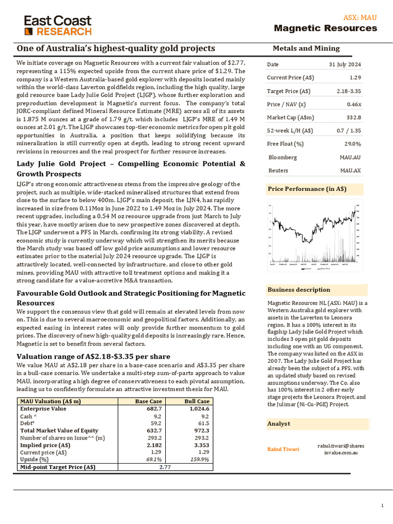 Magnetic Resources ECR Initial Coverage Report | PDF