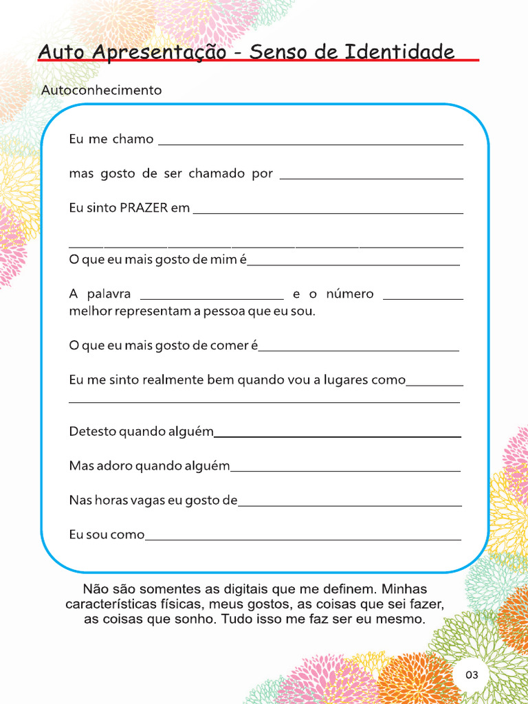 Auto Apresentação | PDF