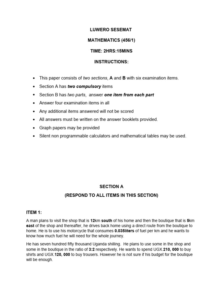 Sesemat - S4 Maths | PDF