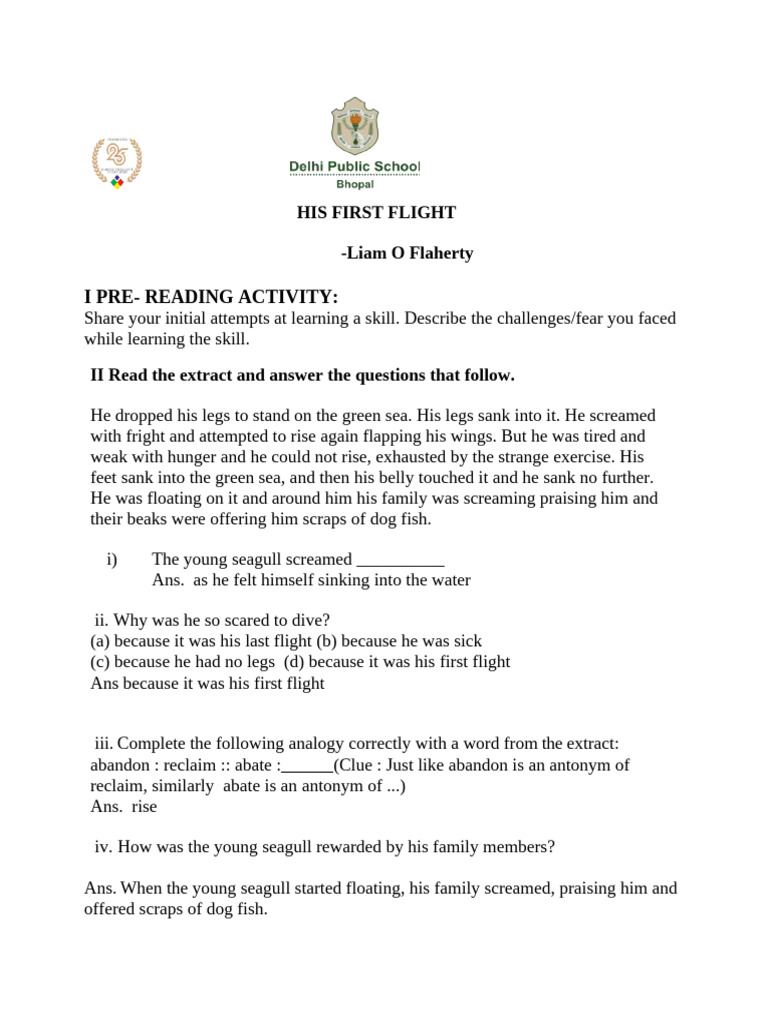 His First Flight Pdf