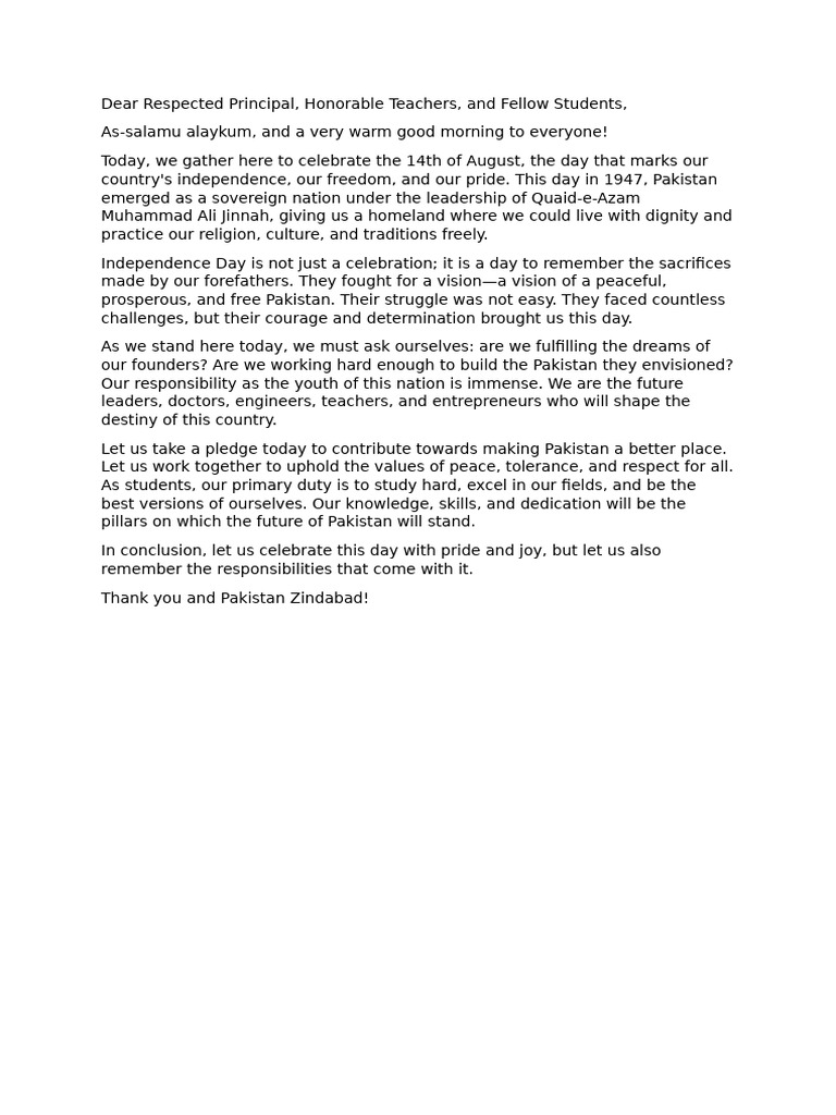 independence day speech rhetorical analysis