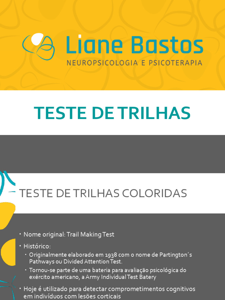 Teste de Trilhas Coloridas | PDF