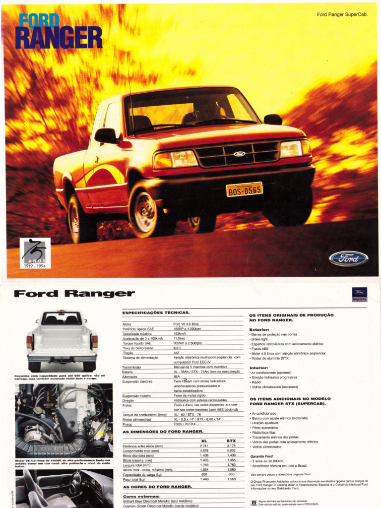 Ford Ranger 1995 BR | PDF
