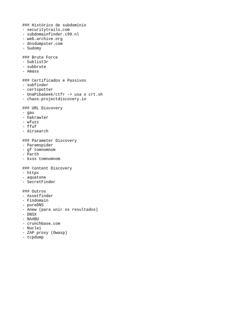 Tools list pdf