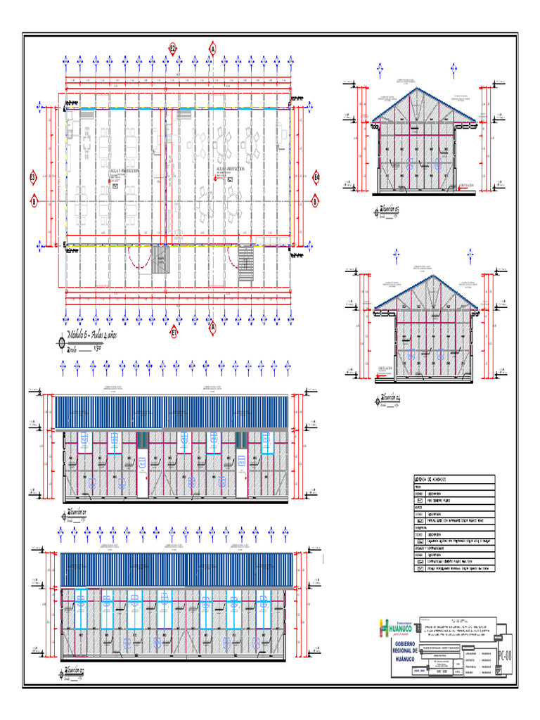 Plano de Detalle de Modulo Pre Fabricado Huanuco | PDF