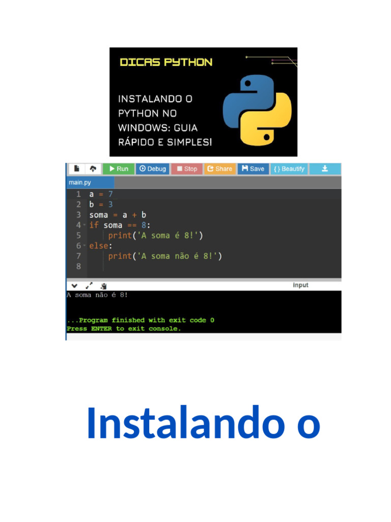 Instalando o PYTHON - Programador INICIANTE | PDF