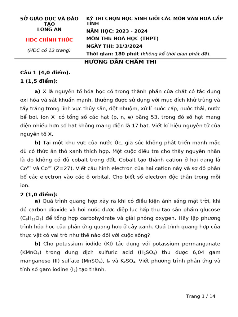 HDC Chinh Thuc - 2024 | PDF