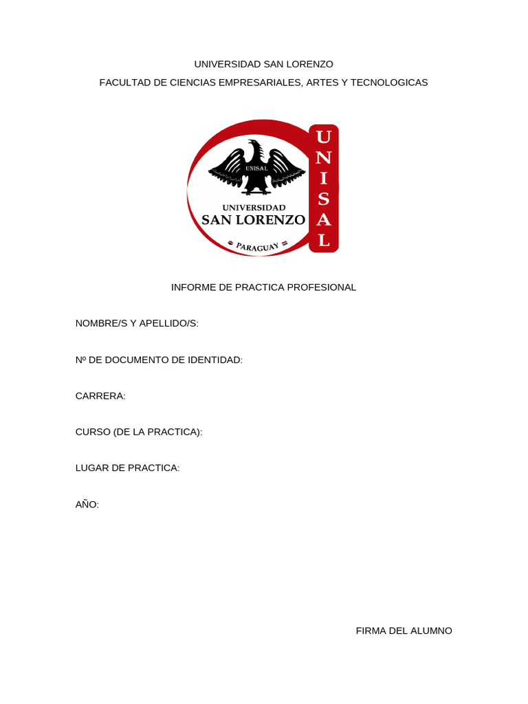 Formato de Informe de Practica | PDF