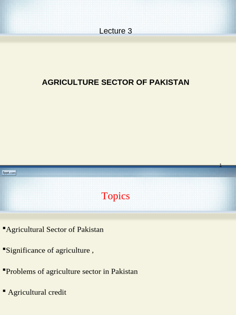 Agriculture Sector of Pakistan | PDF | Agriculture | Agricultural Machinery
