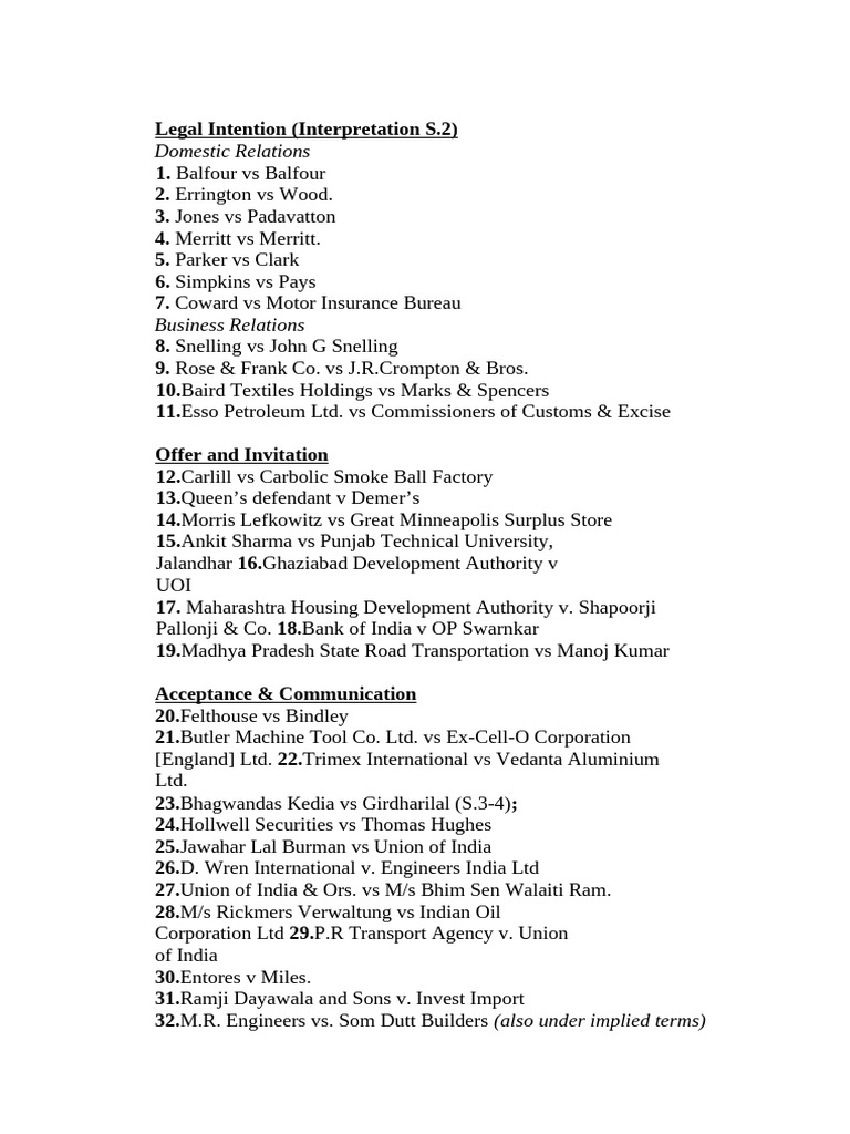 Case List | PDF