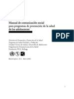 Manual de Comunicación Social para Los Programas de Promoción de La Salud