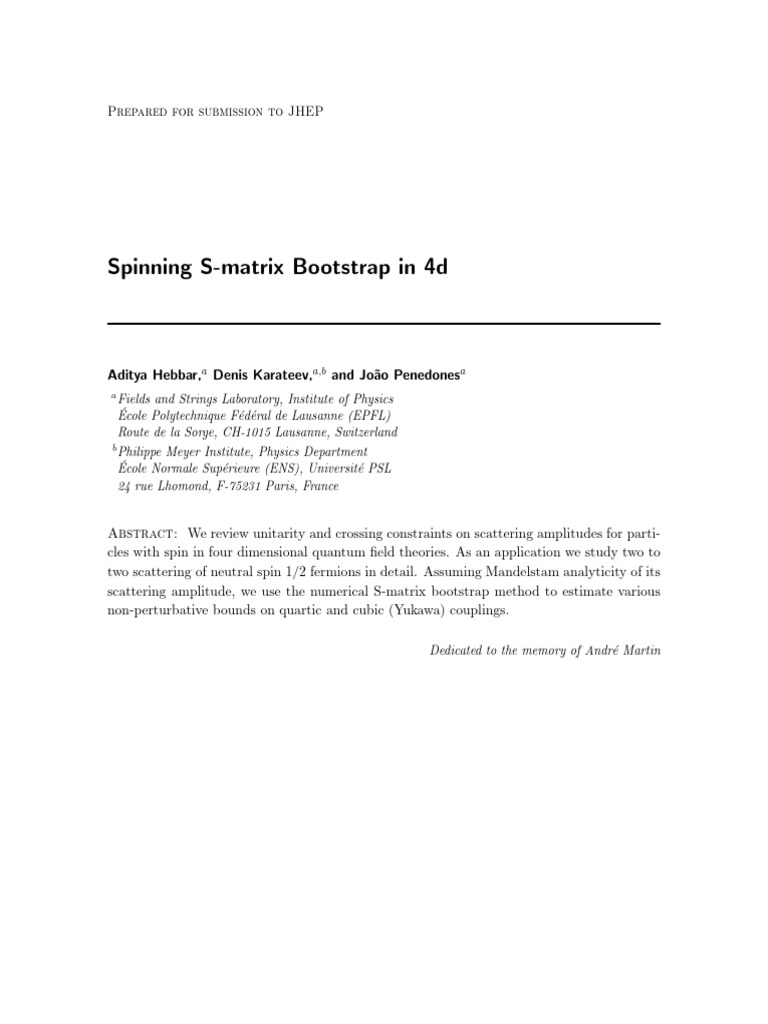 Spinning S-Matrix Bootstrap in 4d: A A, B A | PDF