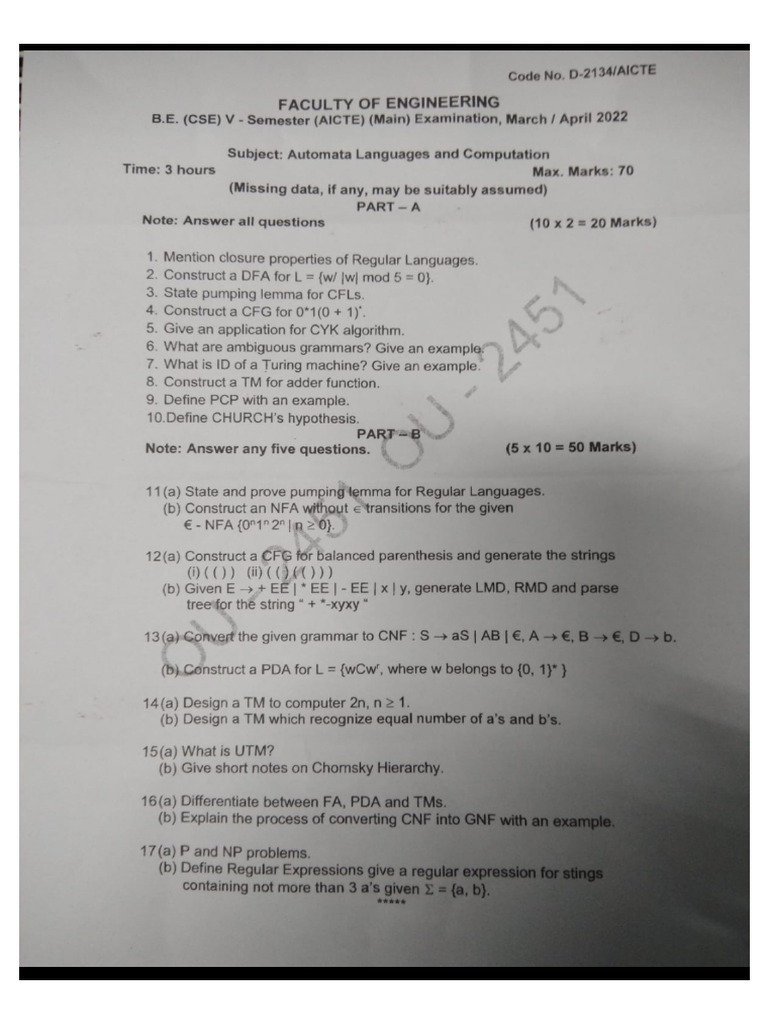 Previous Papers 2013-22 (OU) | PDF | Theoretical Computer Science ...