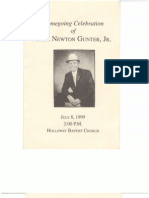 Carl Newton Gunter, JR., Funeral Program
