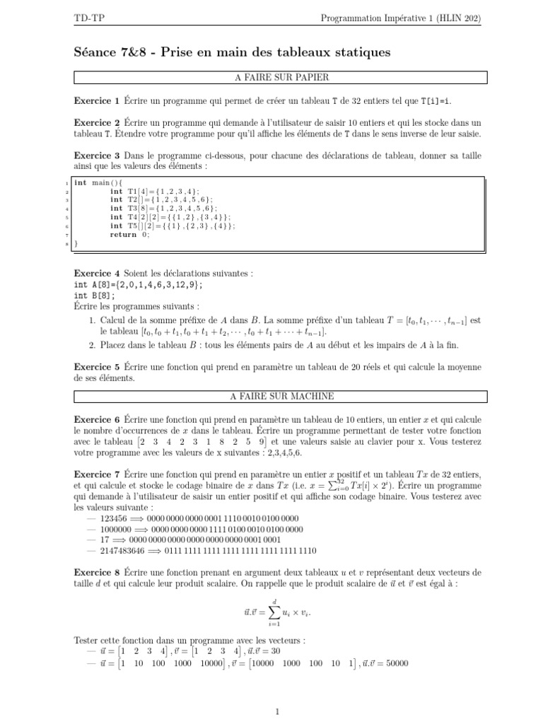 TD TP - 7 8 | PDF