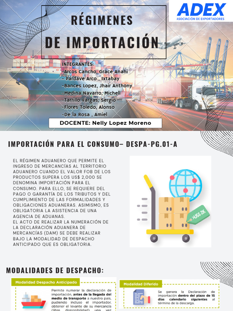 Regimenes de Importación Grupo 2 | PDF