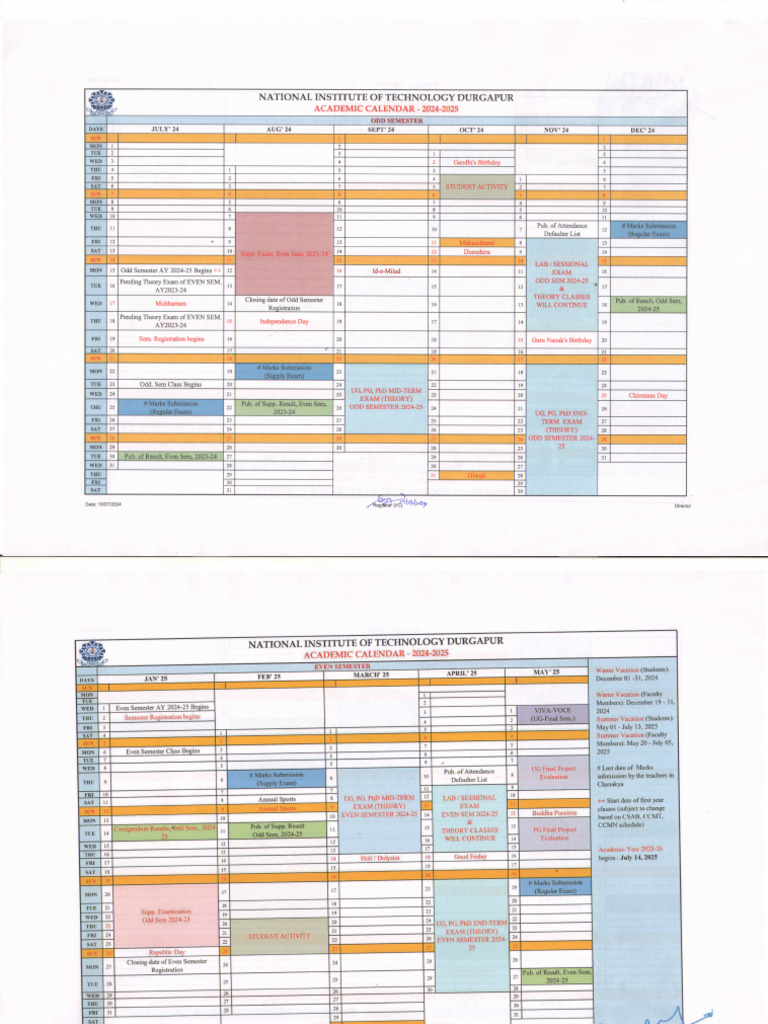 Academic Calendar 2425 PDF