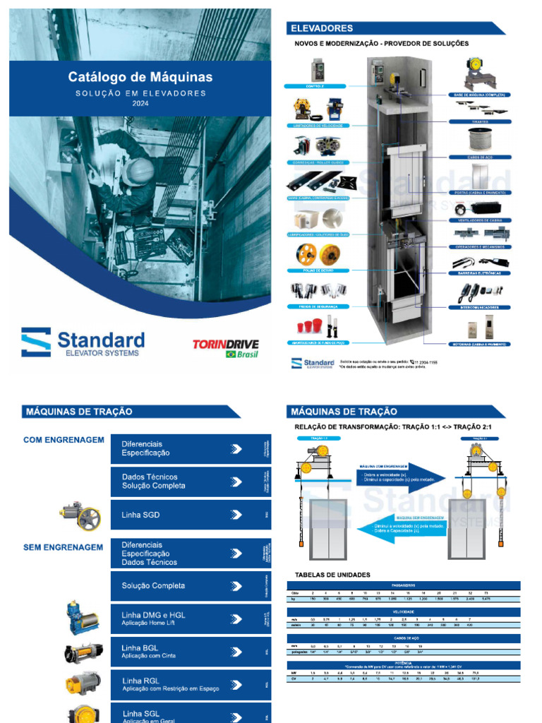00 - Catálogo Standard Elevator Brasil v1.0 2024 | PDF