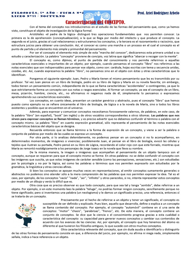 Concepto y Juicio en Filosofía | PDF | Pensamiento | Ciencias sociales