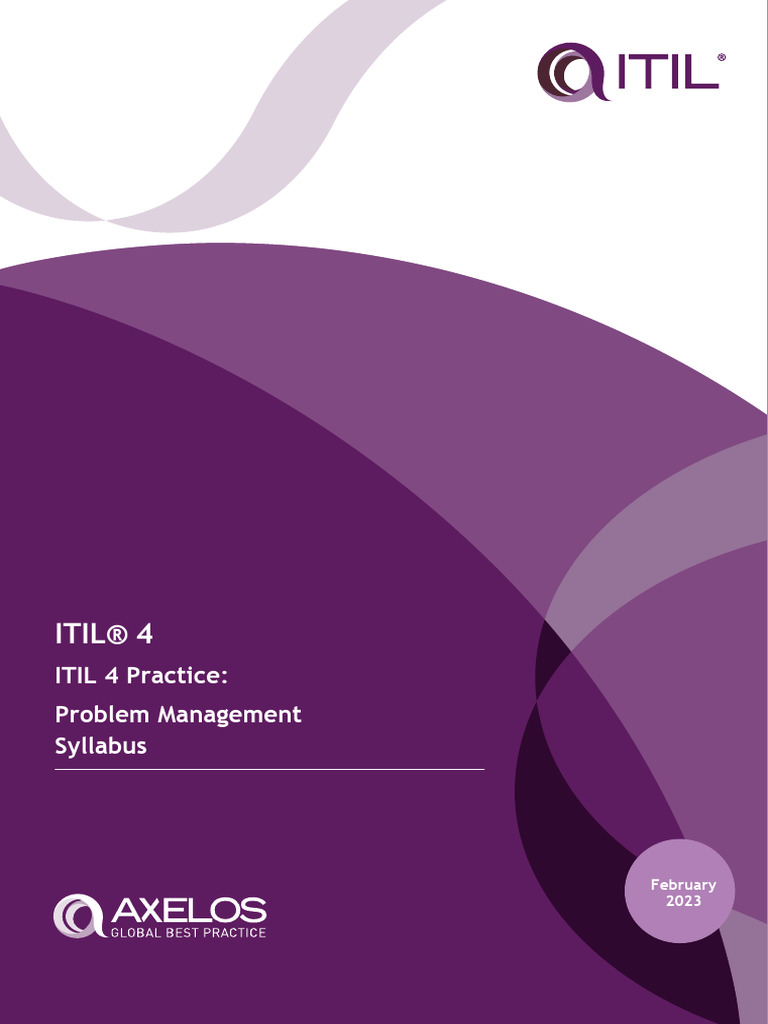 EN ITIL4 Problem Management PRCT CandidateSyll v1.0 | PDF