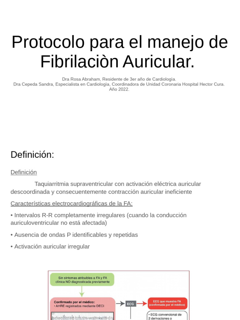 Protocolo FA. | PDF