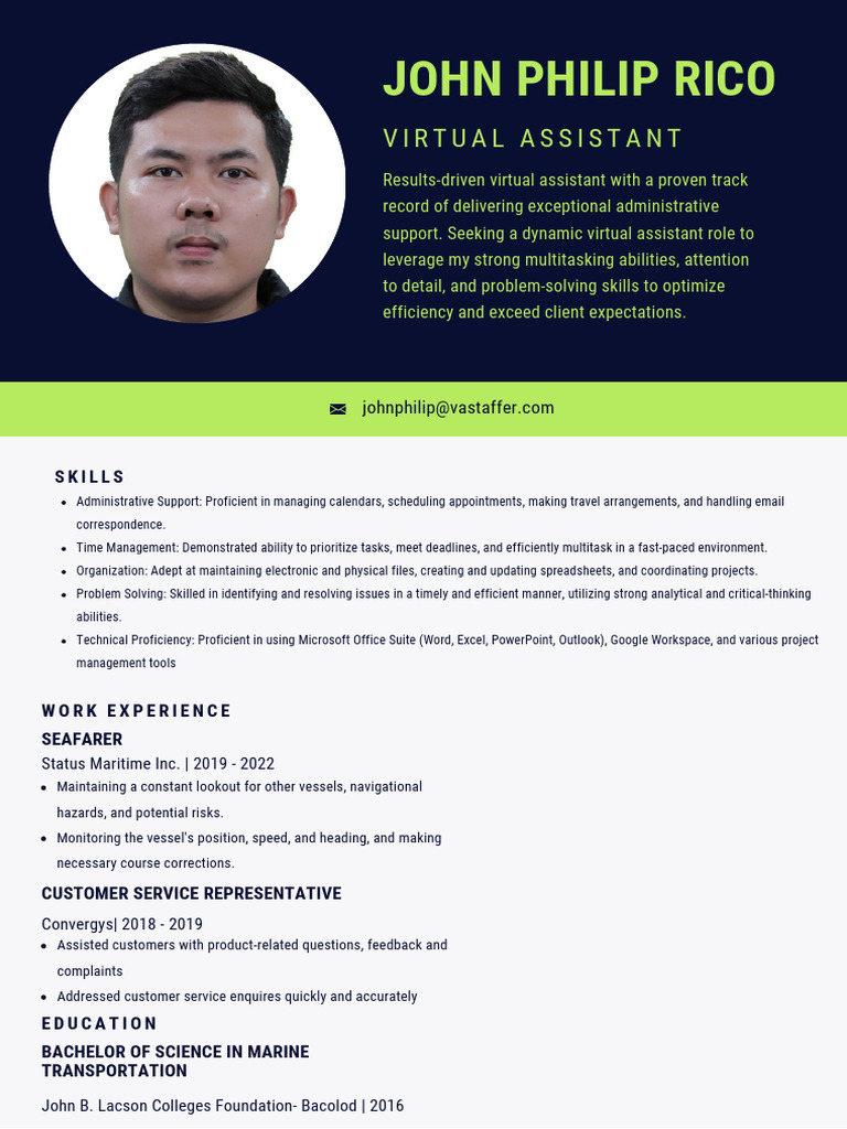 VA Staffer CV - JOHN PHILIP RICO | PDF