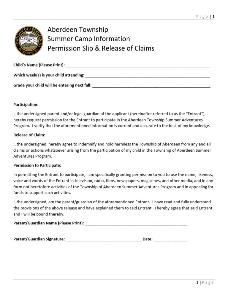 Summer Camp Packet 2024 - 1 | PDF