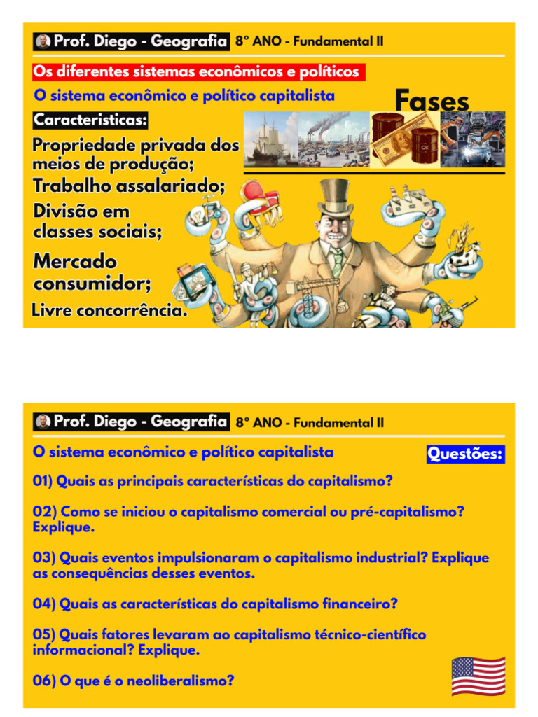 Capitalismo - Questões 8º Ano1 | PDF