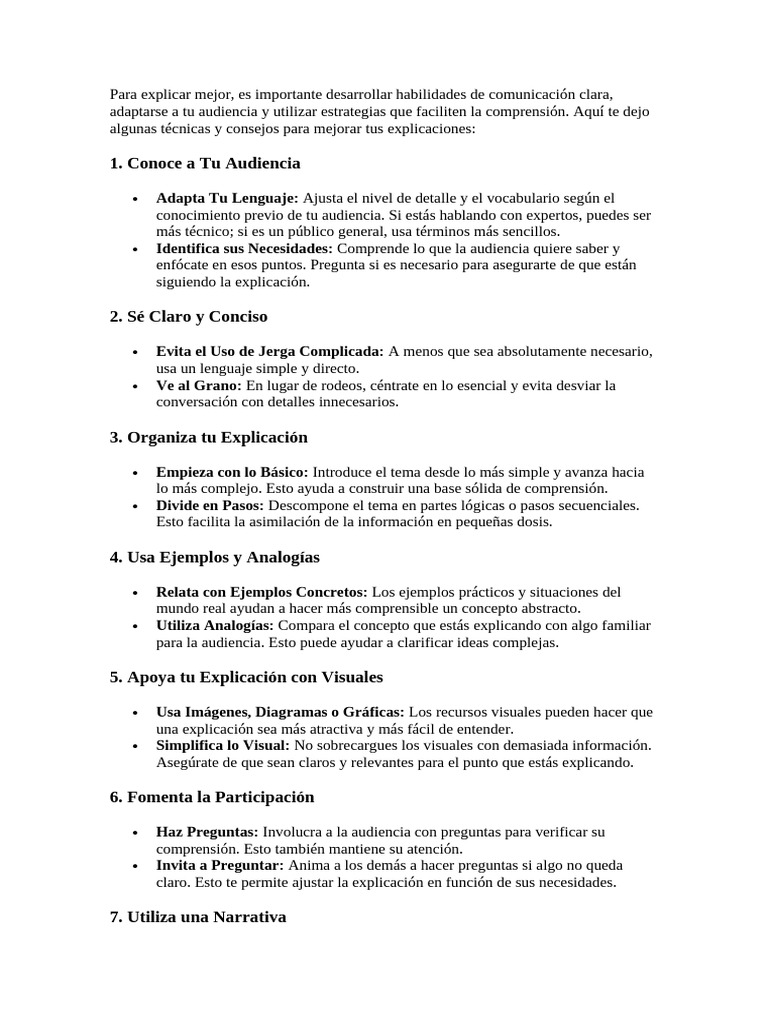Como Explicar Bien | PDF
