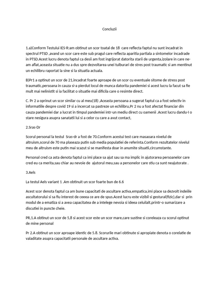 Concluzii | PDF