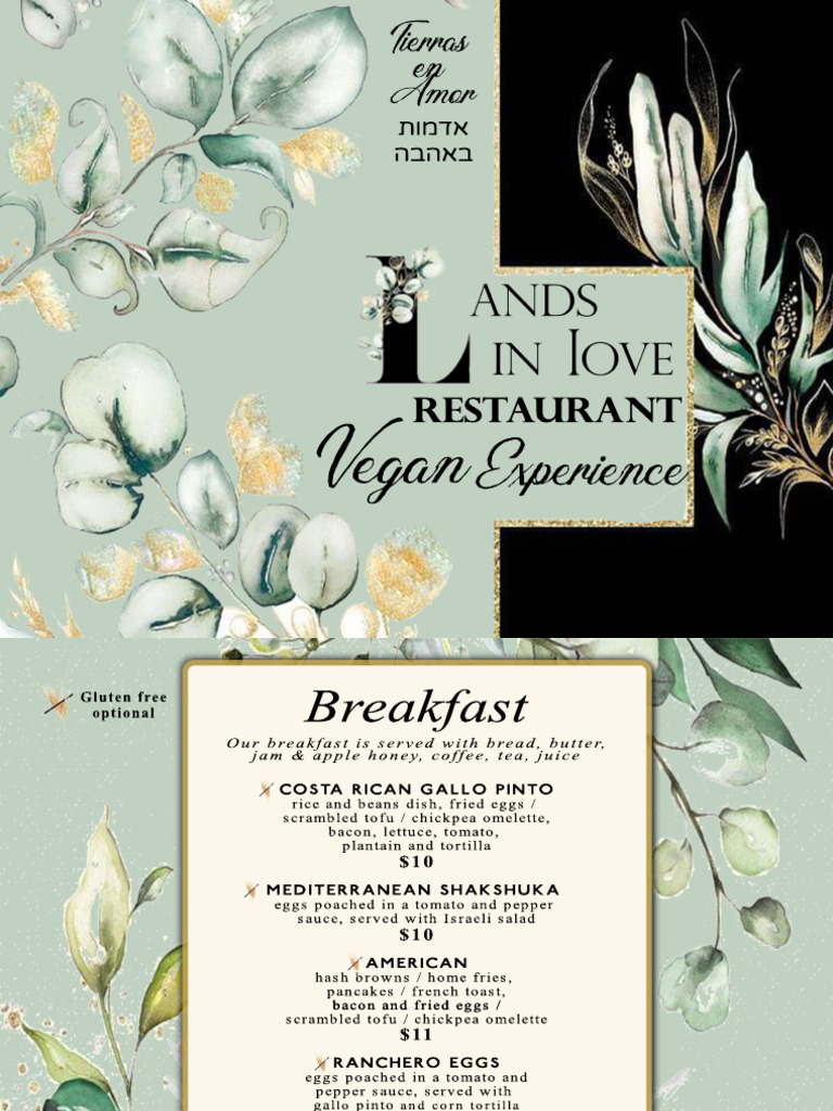 Lands in Love Menu | PDF