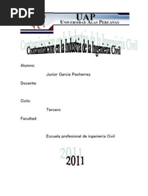 Contaminacion En La Industria De La Ingenieria Civil Ingeniero