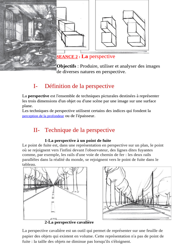Définir le point de fuite en perspective | PDF