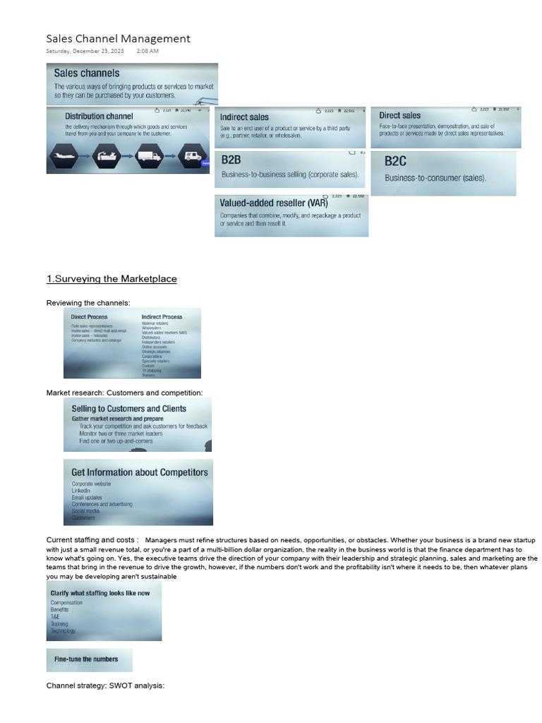 Sales Channel Management | PDF