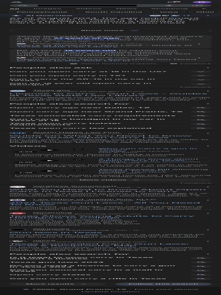 Open Carry Age Google Search PDF