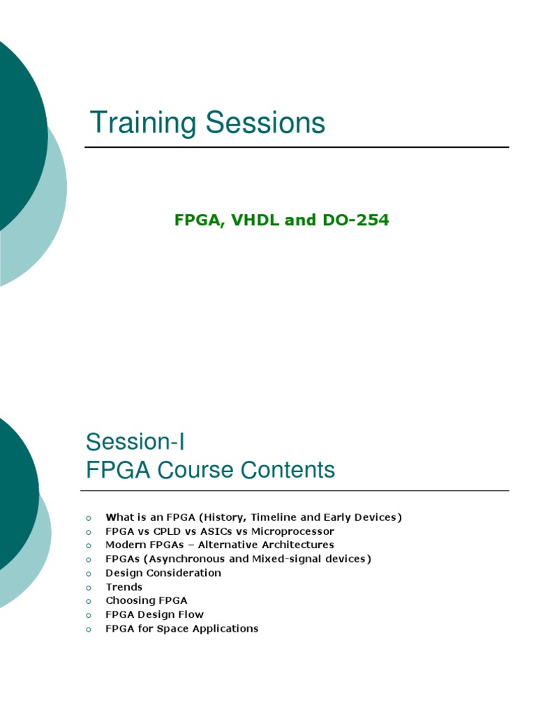 Training Sessions: FPGA, VHDL and DO-254 | PDF