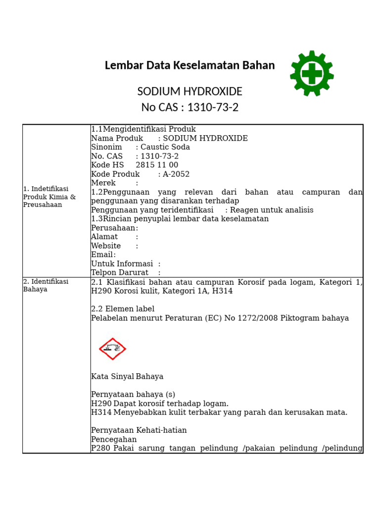 Sodium Hydroxide | PDF
