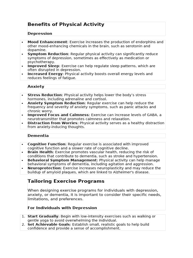 Types Of Physical Activity Pdf
