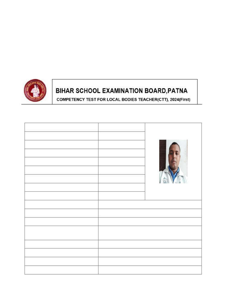 Competency Test For Local Bodies Teacher (CTT), 2024 (First) | PDF