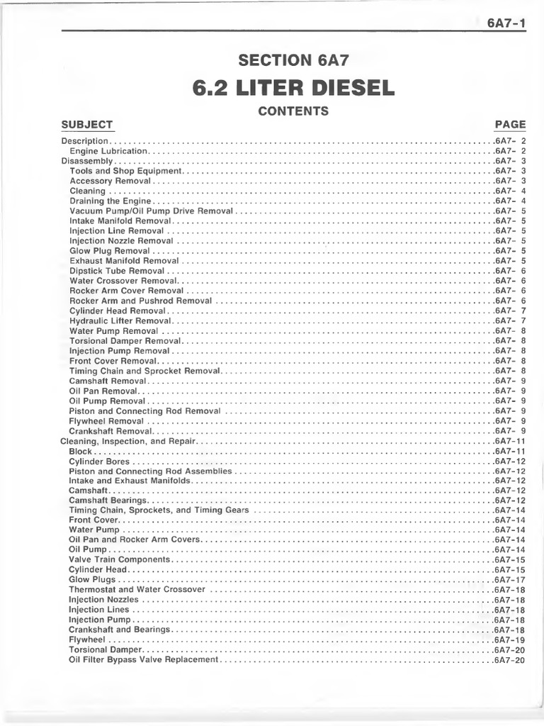 1989 gmc 6 2l diesel engine service information pdf
