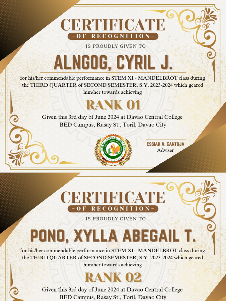 Of Recognition | PDF
