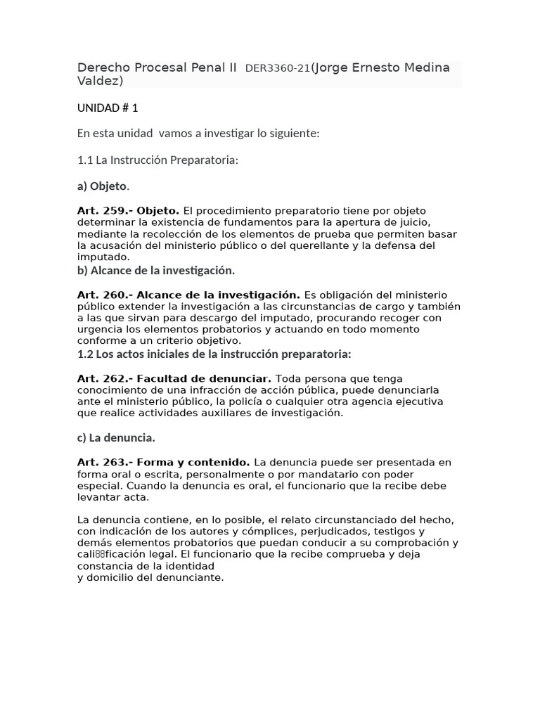 Derecho Procesal Penal II DER3360 PRACTICA # 1,2 Y3 GRUPO F | PDF