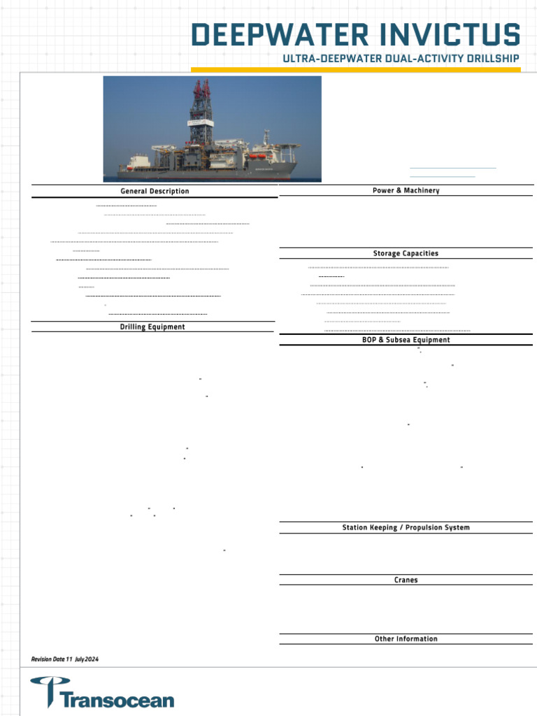 Deepwater Invictus Specifications | PDF