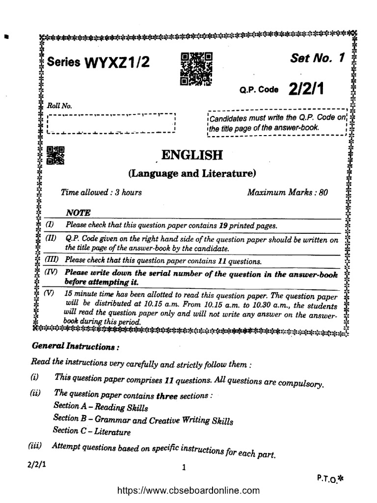 Eng 2023 set 1 pdf