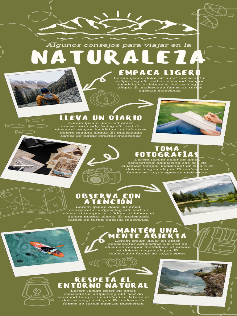Copia de Infografía Viaje en La Naturaleza Ecoturismo Doodle A Mano ...