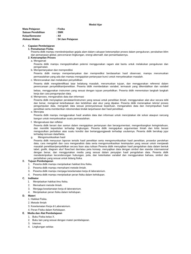 Modul Ajar Bab 1 | PDF